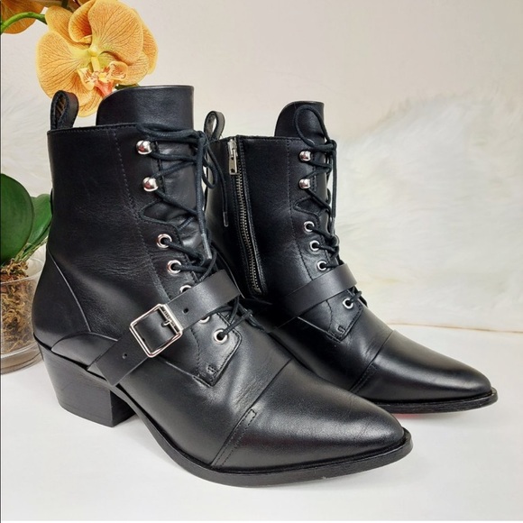 All Saints Katy Black Leather Boots